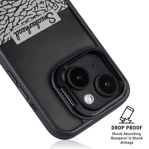 Elephant Print Sneakerhead Black iPhone 15 Kickstand Case